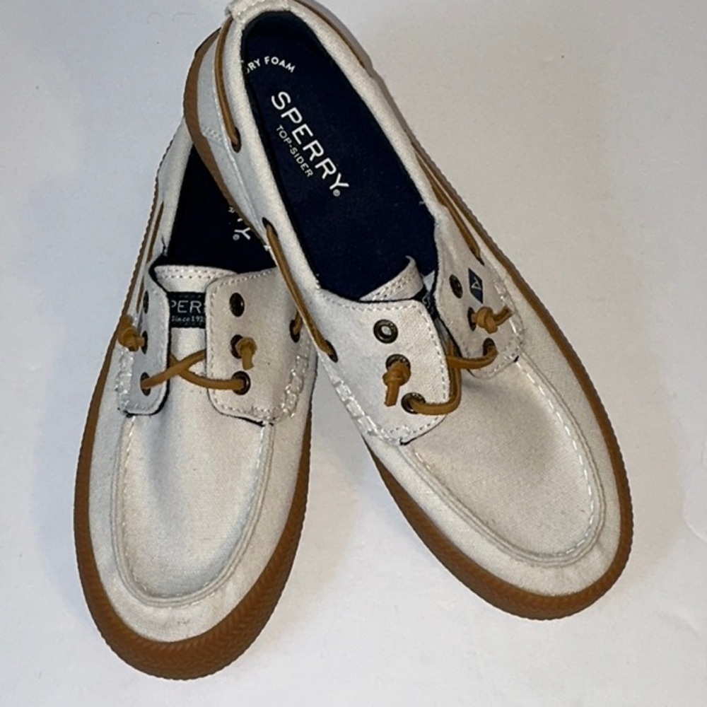 Sperry, Canvas Boat Shoes, Women’s Size 7.5